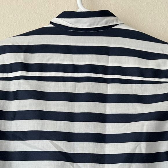 Foxcroft button up long sleeve classic striped shirt preppy career office work S - Picture 9 of 12